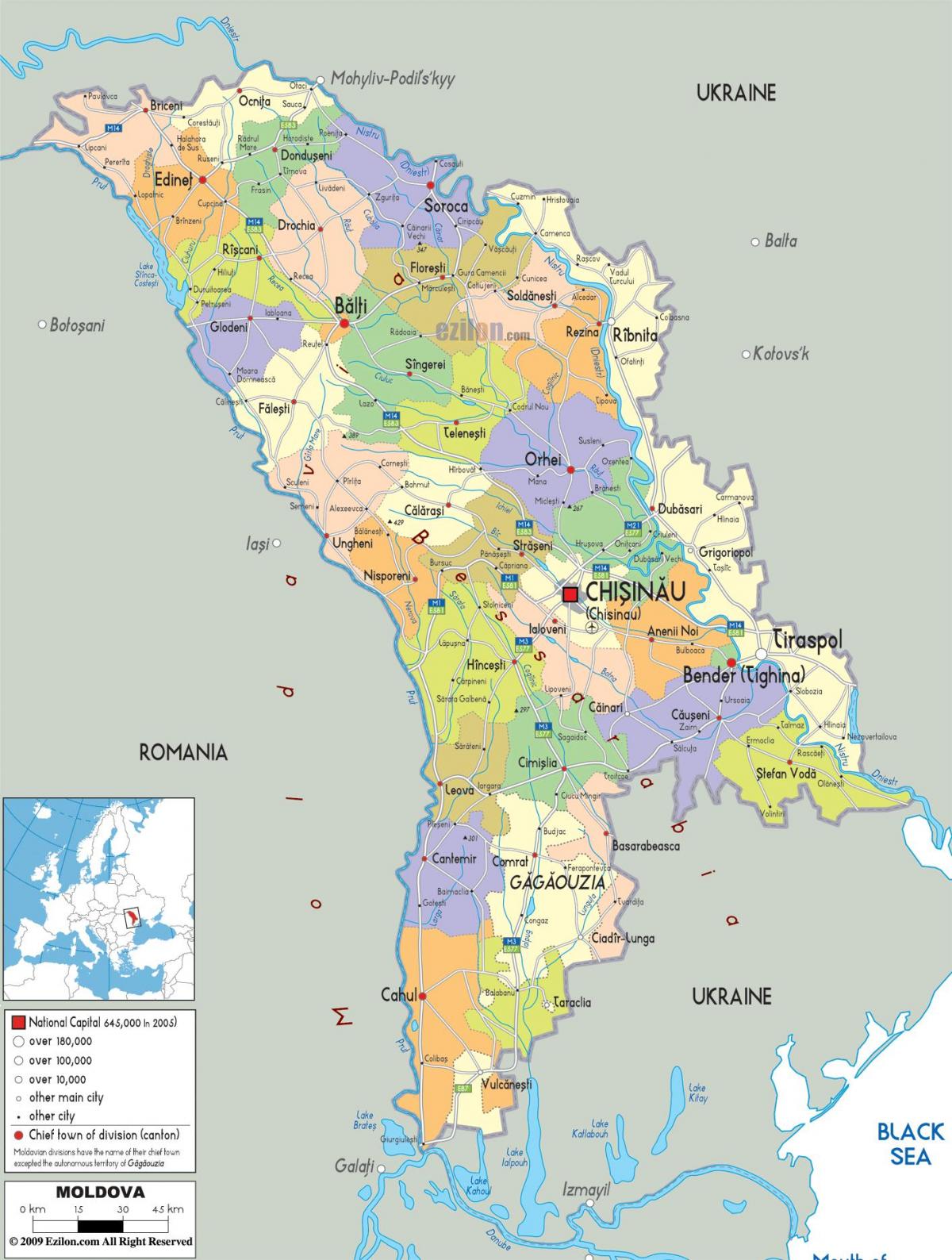 Бельцы Молдова карта