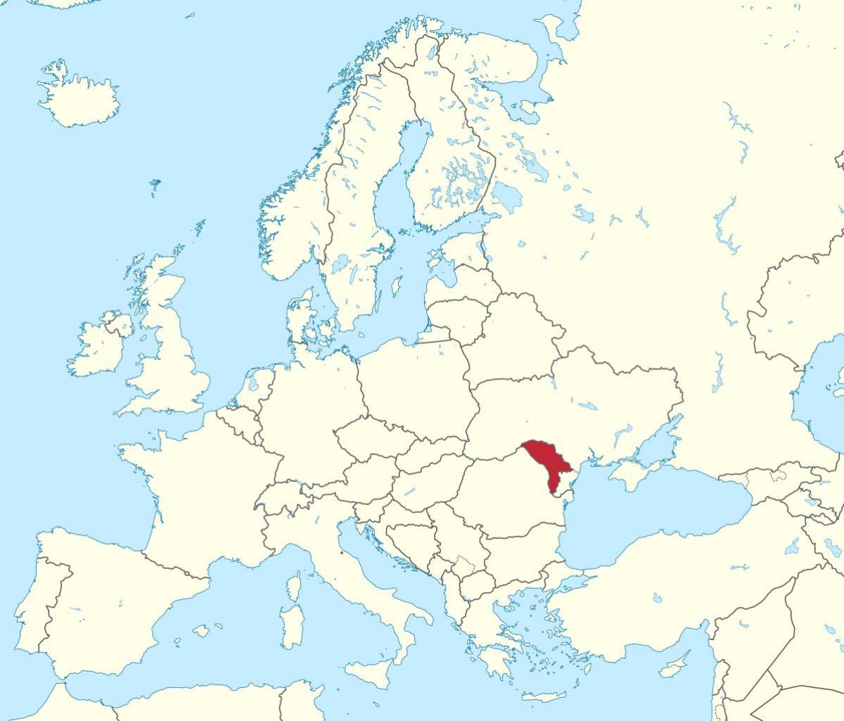 Молдова карта Европы - карта Молдовы Европа (Восточная Европа - Европа)